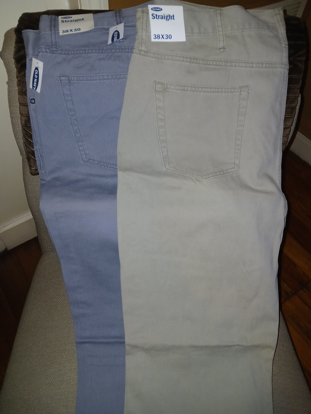 Old Navy Men's Straight Jeans - Light Blue & Khaki